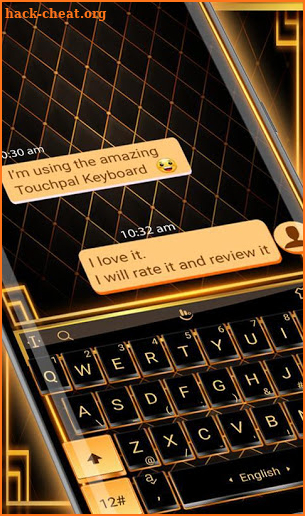 Simple Gold Black Keyboard Theme screenshot