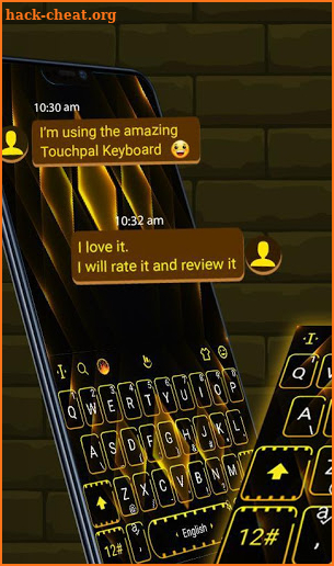 Simple Gold Keyboard Theme screenshot