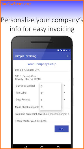 Simple Invoicing - Easy Mobile Invoices Free screenshot