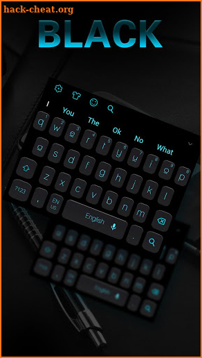 Simple Neon Black Keyboard screenshot