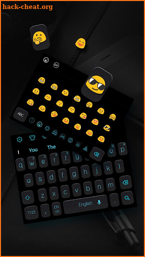 Simple Neon Black Keyboard screenshot