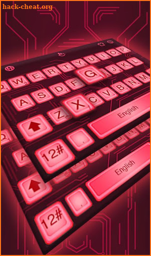 Simple Neon Black Red Keyboard Theme screenshot