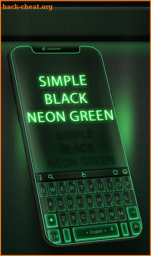 Simple Neon Green Keyboard Theme screenshot
