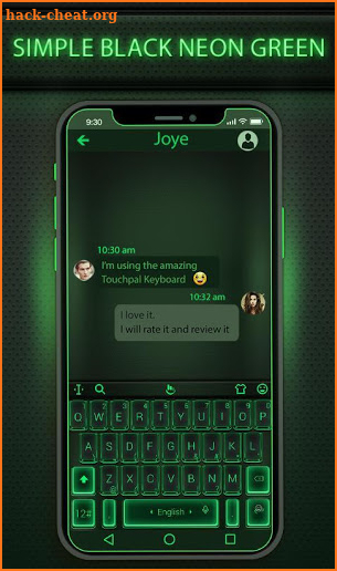 Simple Neon Green Keyboard Theme screenshot