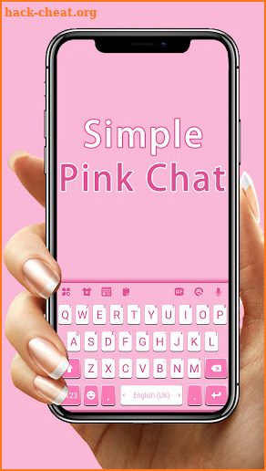 Simple Pink Chat Keyboard Background screenshot