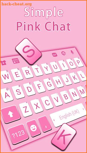 Simple Pink Chat Keyboard Background screenshot