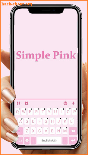 Simple Pink Keyboard Theme screenshot