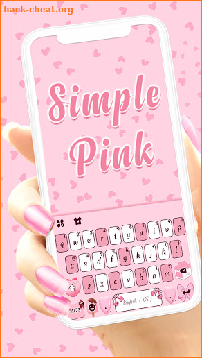 Simple Pink SMS Keyboard Background screenshot