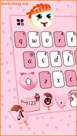 Simple Pink SMS Keyboard Background screenshot