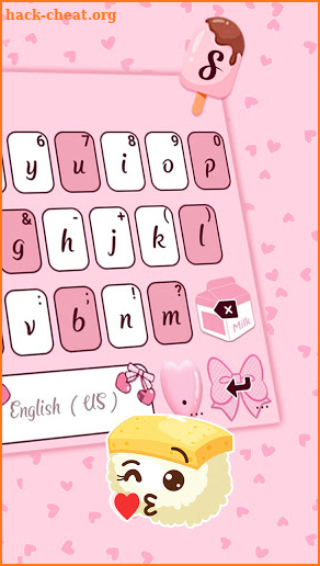 Simple Pink SMS Keyboard Background screenshot