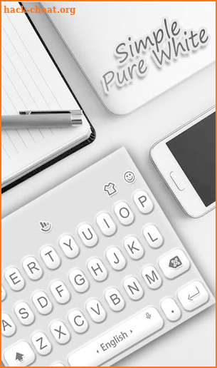 Simple Pure White Keyboard Theme screenshot