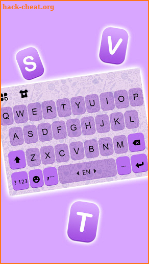 Simple Purple SMS Keyboard Background screenshot
