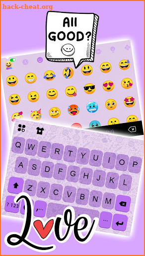 Simple Purple SMS Keyboard Background screenshot