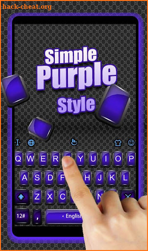 Simple Purple Style Keyboard Theme screenshot