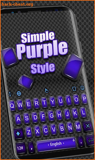 Simple Purple Style Keyboard Theme screenshot