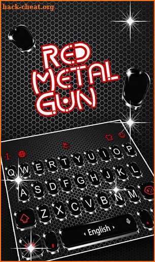 Simple Red Metal Gun Keyboard Theme screenshot