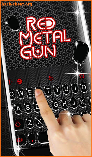 Simple Red Metal Gun Keyboard Theme screenshot