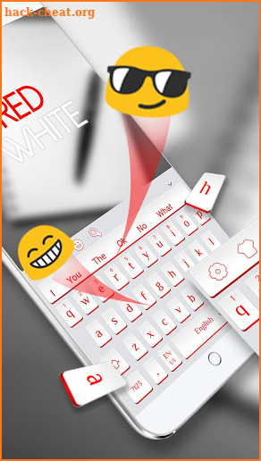 Simple Red White Keyboard screenshot