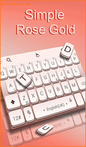 Simple Rose Gold Keyboard Theme screenshot