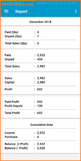 Simple Sales Record screenshot