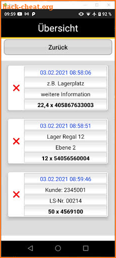 Simple Scan Datenerfassung mit Barcodes screenshot