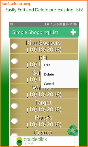 Simple Shopping List screenshot