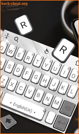 Simple Silk Black White Keyboard Theme screenshot