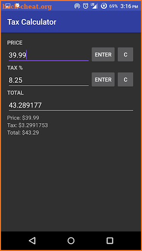 Simple Tax Calculator screenshot