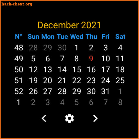 Simple Wear Calendar screenshot