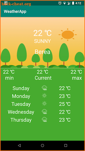 Simple Weather App screenshot