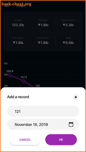 Simple Weight Tracker screenshot