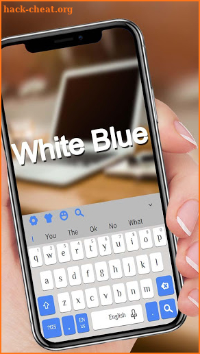 Simple White Blue Keyboard screenshot