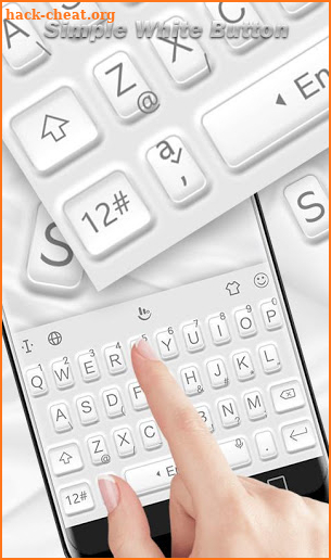 Simple White Button Keyboard Theme screenshot