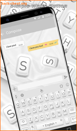 Simple White Button Keyboard Theme screenshot