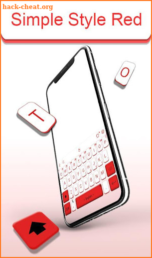 Simple White Red Keyboard Theme screenshot
