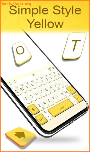 Simple White Yellow Keyboard Theme screenshot
