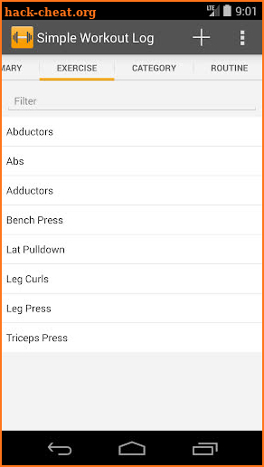 Simple Workout Log PRO Key screenshot