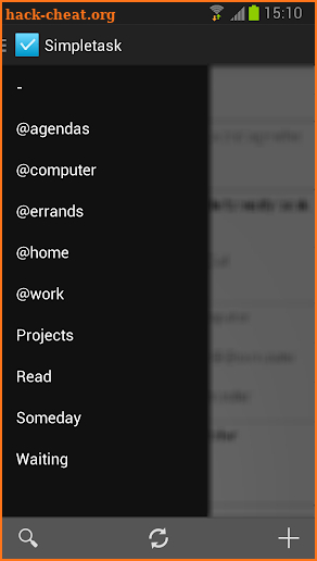 Simpletask Dropbox screenshot