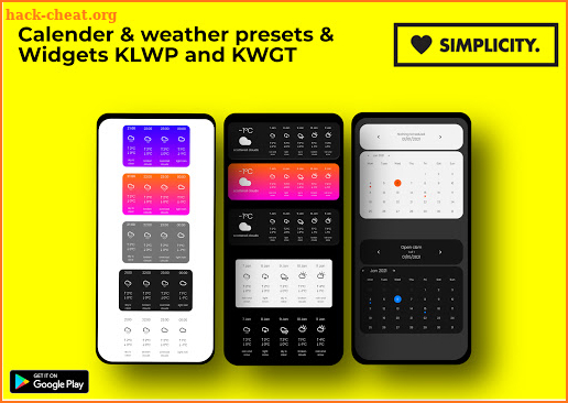 Simplicity Widgets for KWGT & KLWP screenshot