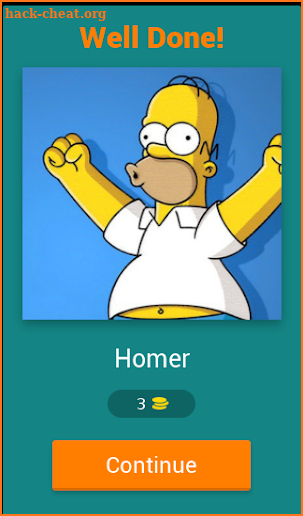 Simpsons characters quiz screenshot