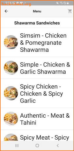 Simsim Outstanding Shawarma screenshot