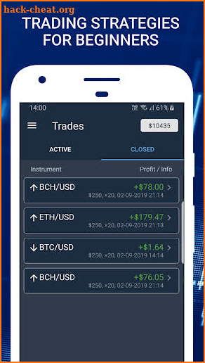 Simulator — Cryptocurrency trading screenshot