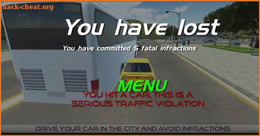 Simulator driving test 3D screenshot