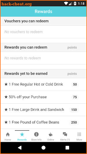 Sip & Savor Rewards screenshot