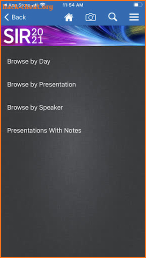 SIR Annual Meetings screenshot