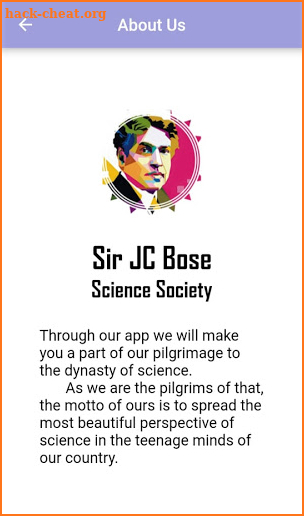 Sir JC Bose Science Society App screenshot