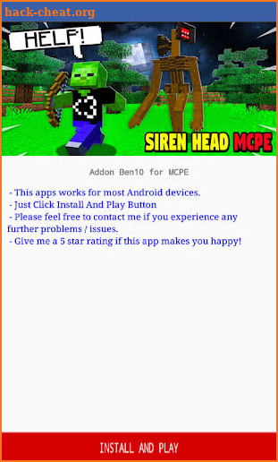 Siren Head [Horror] Mod for Minecraft PE screenshot