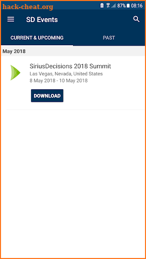 SiriusDecisions Events screenshot