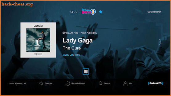 SiriusXM for Android TV screenshot