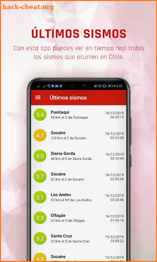 Sismos Chile - Con notificaciones! screenshot